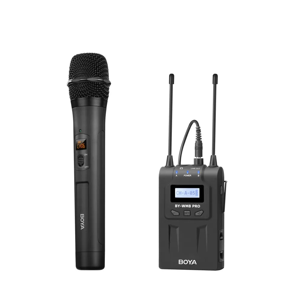 BOYA BY‑WM8 Pro‑K3 — UHF Wireless Handheld Microphone System (Camera‑Mount) - ZAMAR AUDIO SOLUTIONS