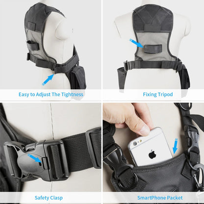 BOYA Multi - functional Camera Strap – Mobile Phone Chest Strap with Fixed Belt and Drawstring for Photography, Travel, and Sports - ZAMAR AUDIO SOLUTIONS