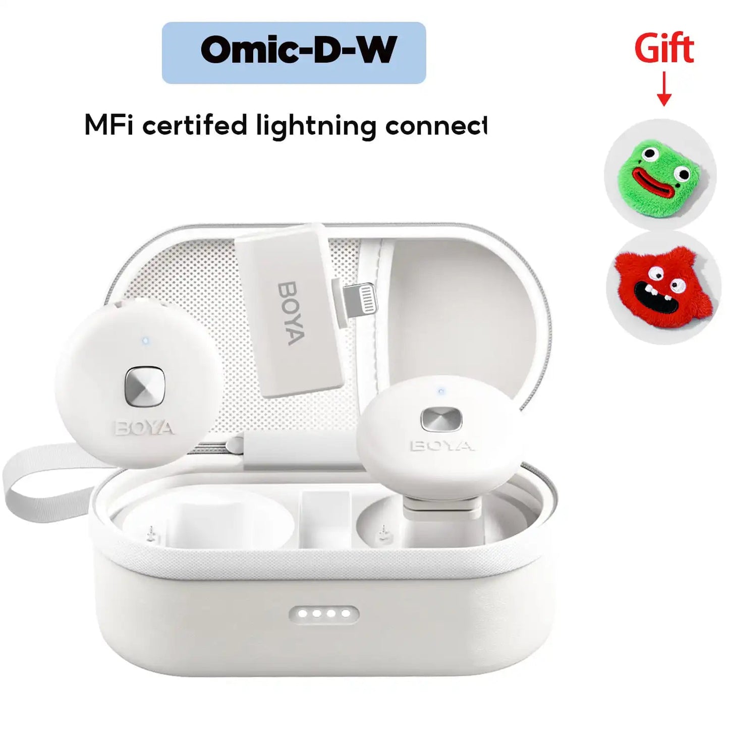 BOYA Omic wireless microphone Kenya charging case with transmitters removed empty interior