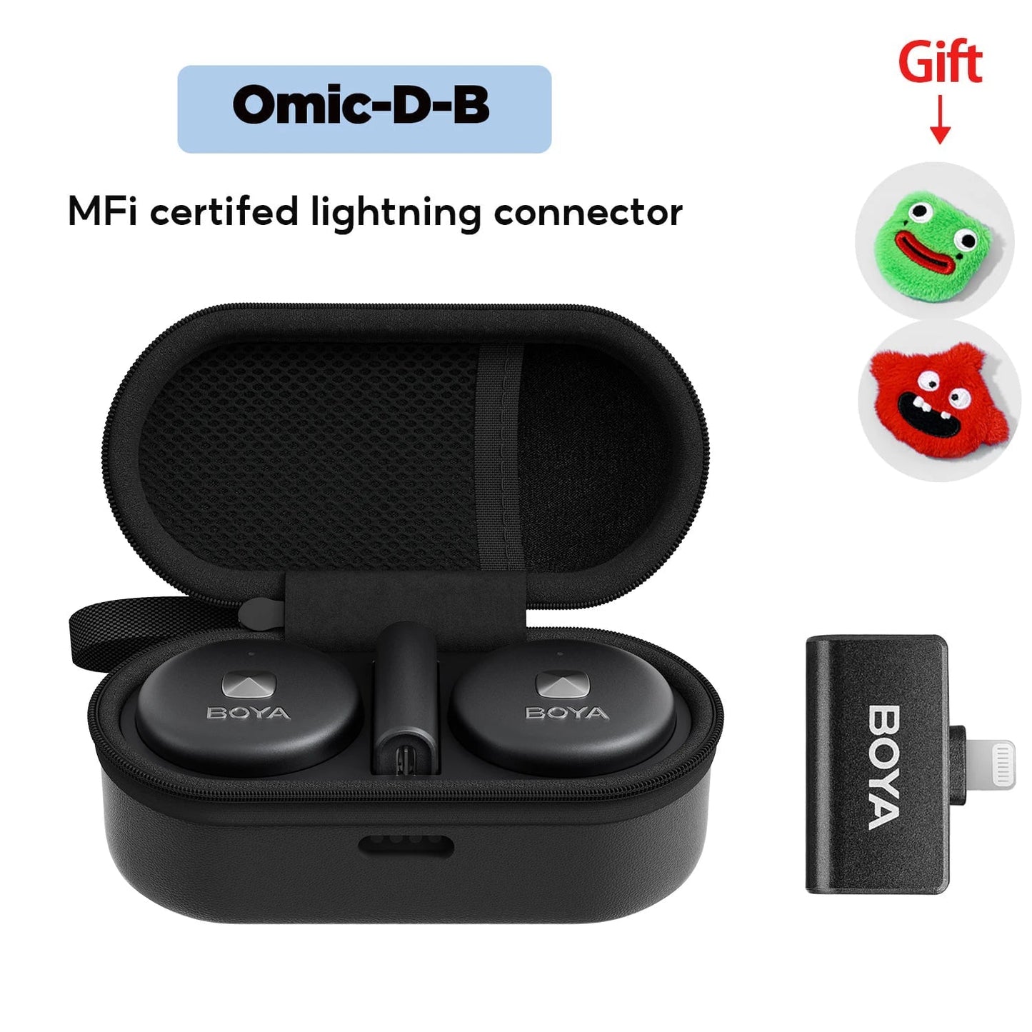 BOYA Omic wireless microphone Kenya lifestyle shot creator recording podcast at desk