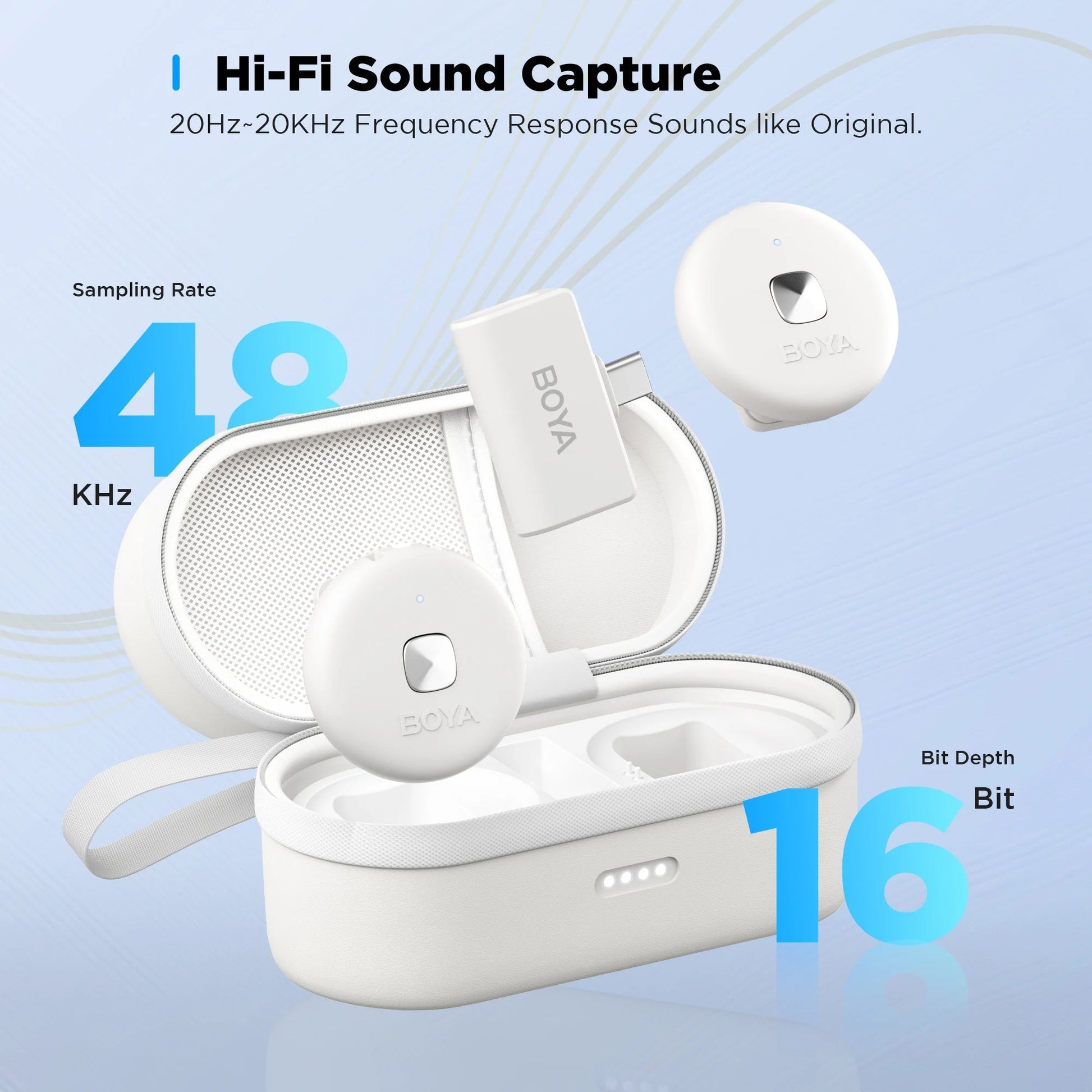 BOYA Omic wireless microphone Kenya receiver plugged into smartphone for recording