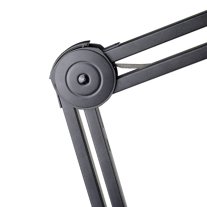 Boyong BY38 microphone arm Kenya desk clamp close-up showing table-edge mounting mechanism
