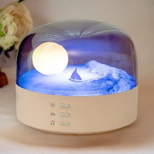C38 New Moon Wireless Bluetooth Speaker – Atmosphere LED Night Light, Bedroom Decoration, Stereo Sound, Portable - ZAMAR AUDIO SOLUTIONS