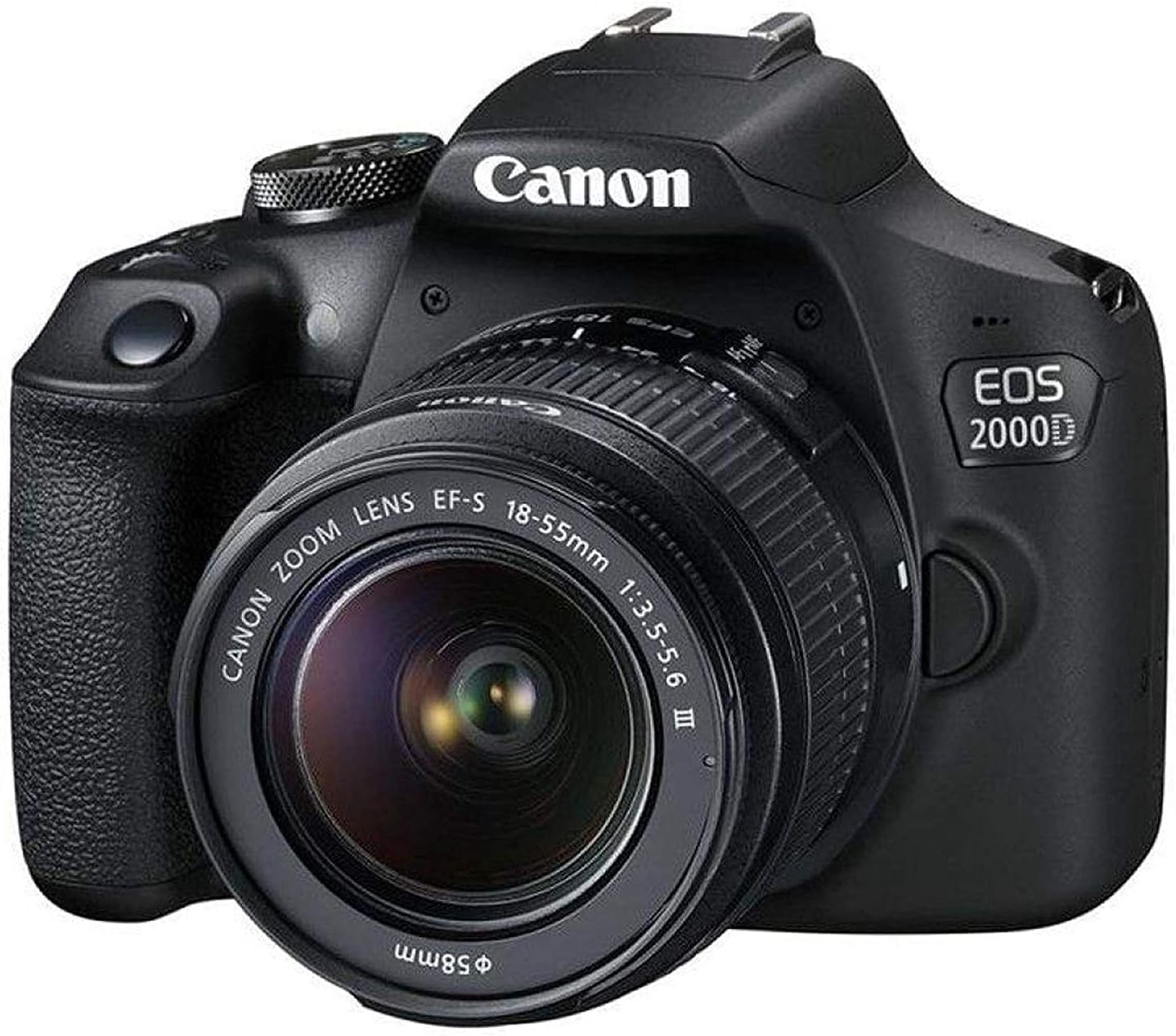 Canon EOS 2000D Kenya DSLR camera with EF-S 18-55mm lens kit, front view