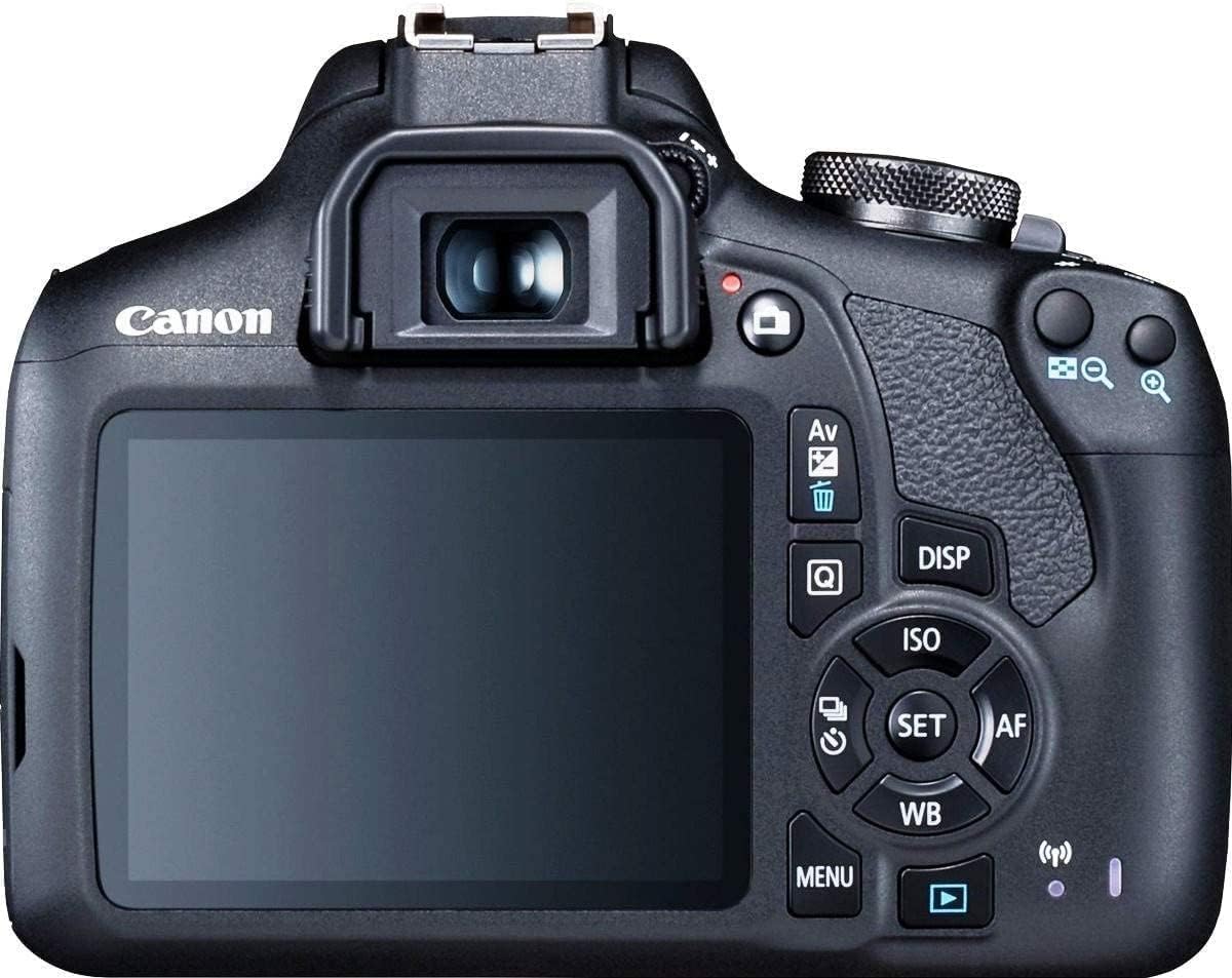 Canon EOS 2000D Kenya rear LCD screen and control layout, beginner DSLR