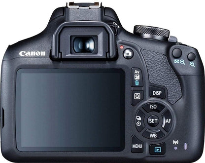 Canon EOS 2000D Kenya rear LCD screen and control layout, beginner DSLR