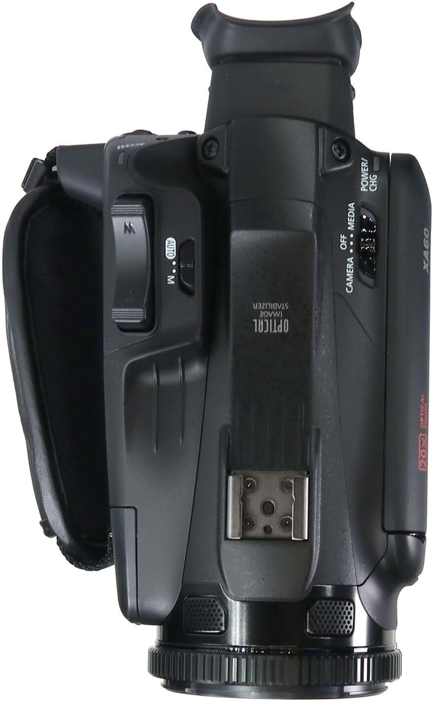Canon XA60B Kenya compact broadcast camcorder top view showing dual SD card slots and controls