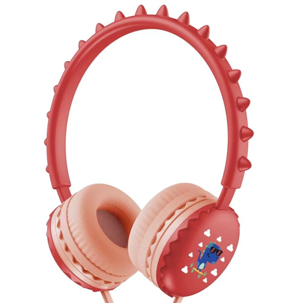 centechia Dinosaur Wired Headsets – Adjustable 3.5mm Children's Headband Headphones with Lightweight Bass, Active Noise-Cancellation & Cute Design - ZAMAR AUDIO SOLUTIONS