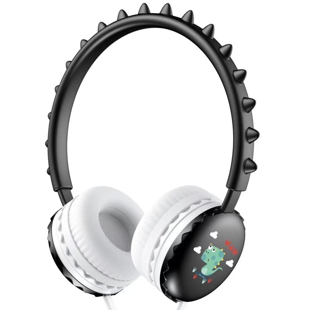 centechia Dinosaur Wired Headsets – Adjustable 3.5mm Children's Headband Headphones with Lightweight Bass, Active Noise-Cancellation & Cute Design - ZAMAR AUDIO SOLUTIONS
