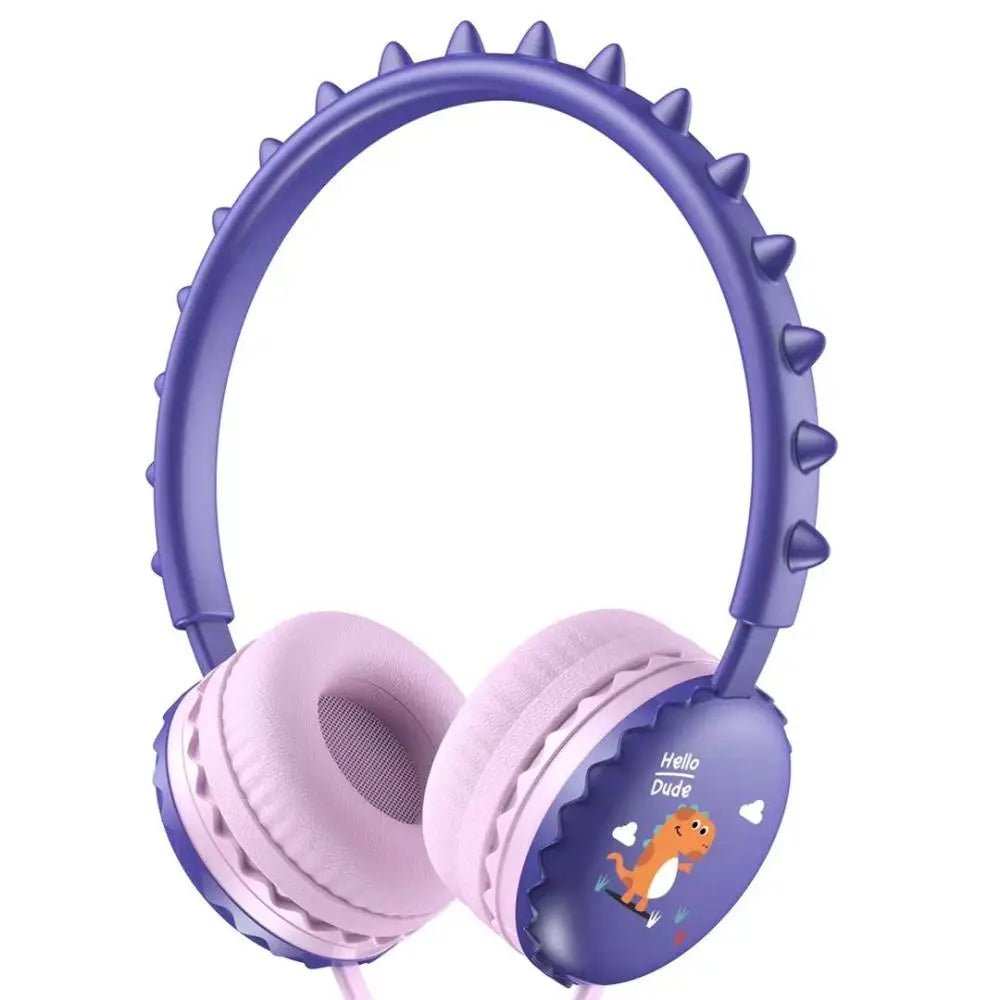 centechia Dinosaur Wired Headsets – Adjustable 3.5mm Children's Headband Headphones with Lightweight Bass, Active Noise-Cancellation & Cute Design - ZAMAR AUDIO SOLUTIONS