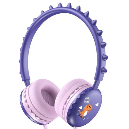 centechia Dinosaur Wired Headsets – Adjustable 3.5mm Children's Headband Headphones with Lightweight Bass, Active Noise-Cancellation & Cute Design - ZAMAR AUDIO SOLUTIONS