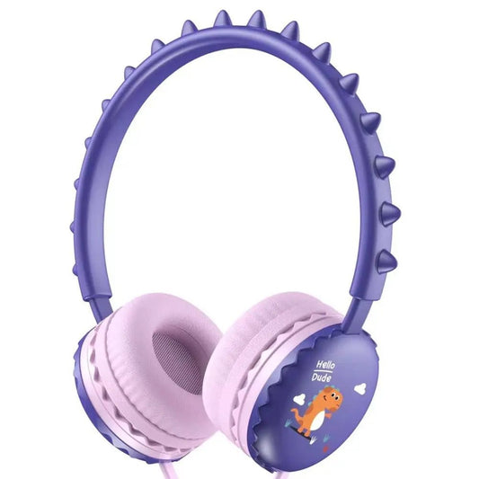 centechia Dinosaur Wired Headsets – Adjustable 3.5mm Children's Headband Headphones with Lightweight Bass, Active Noise-Cancellation & Cute Design - ZAMAR AUDIO SOLUTIONS