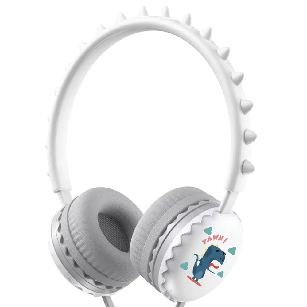 centechia Dinosaur Wired Headsets – Adjustable 3.5mm Children's Headband Headphones with Lightweight Bass, Active Noise-Cancellation & Cute Design - ZAMAR AUDIO SOLUTIONS
