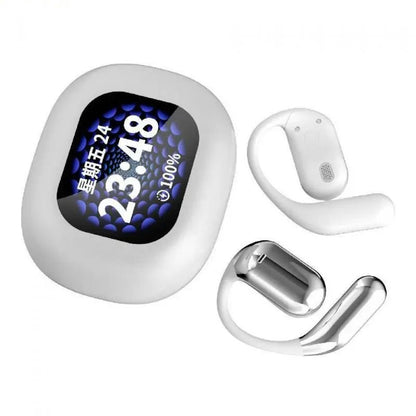 Centechia Q16 Ear Hook Wireless Earphones – Hybrid Technology with LCD Touch Screen, Noise Reduction, and Bluetooth 5.4 – Ideal for Music, Calls, and Sports - ZAMAR AUDIO SOLUTIONS