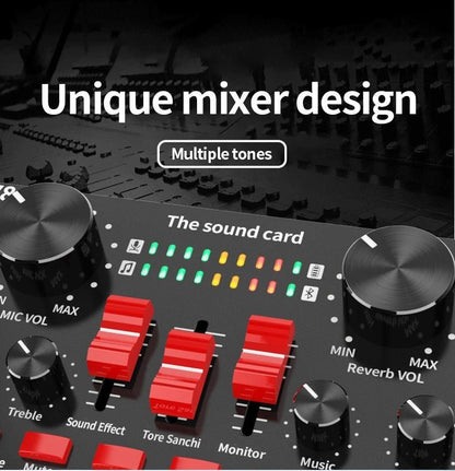Centechia V8 Universal Audio Mixer Webcast Sound Card – External USB Sound Card with 16 Sound Effects for Mobile Phone, PC, and Live Streaming - ZAMAR AUDIO SOLUTIONS