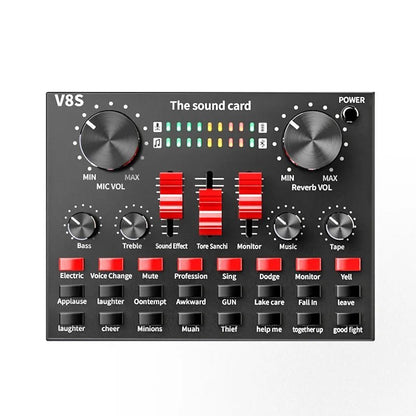 Centechia V8 Universal Audio Mixer Webcast Sound Card – External USB Sound Card with 16 Sound Effects for Mobile Phone, PC, and Live Streaming - ZAMAR AUDIO SOLUTIONS