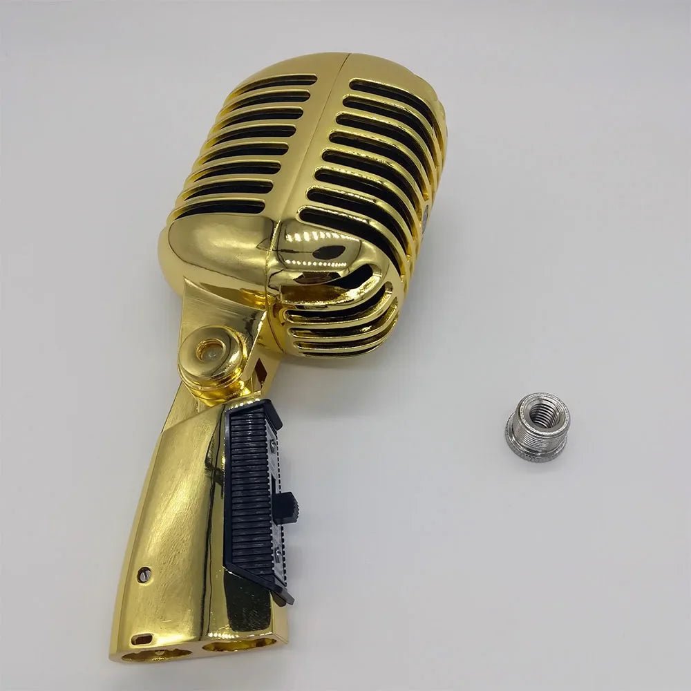 chanhuite 55SH Classic Vintage Style Ribbon Microphone – Dynamic Mic for Live Vocals, Karaoke, and Studio Use – Silver and Rose Gold - ZAMAR AUDIO SOLUTIONS