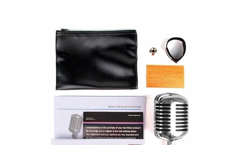 chanhuite 55SH Classic Vintage Style Ribbon Microphone – Dynamic Mic for Live Vocals, Karaoke, and Studio Use – Silver and Rose Gold - ZAMAR AUDIO SOLUTIONS