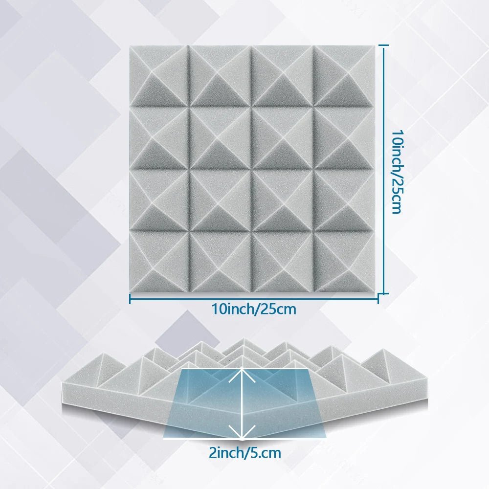 COOSTEE Sound Absorbing Wall Panels – 6/12/24Pcs Acoustic Foam Self-Adhesive Panels for Studio, Game Room, and Cinema Echo Canceling Treatment - ZAMAR AUDIO SOLUTIONS