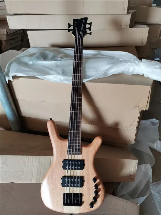 Customizable Firehawk 5 String Bass Guitar, Black Hardware, Rosewood Fingerboard