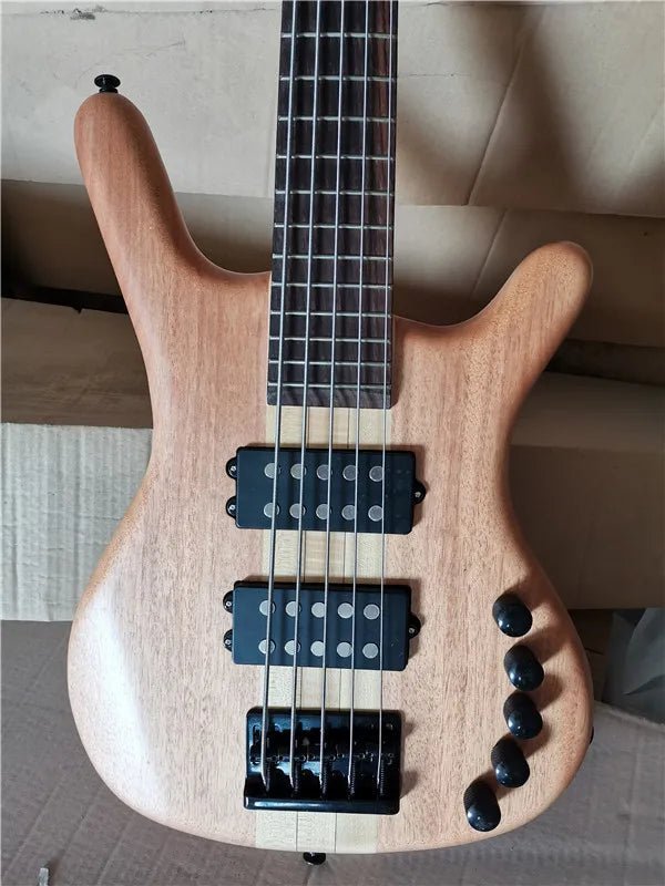 Customizable Firehawk 5 String Bass Guitar, Black Hardware, Rosewood Fingerboard
