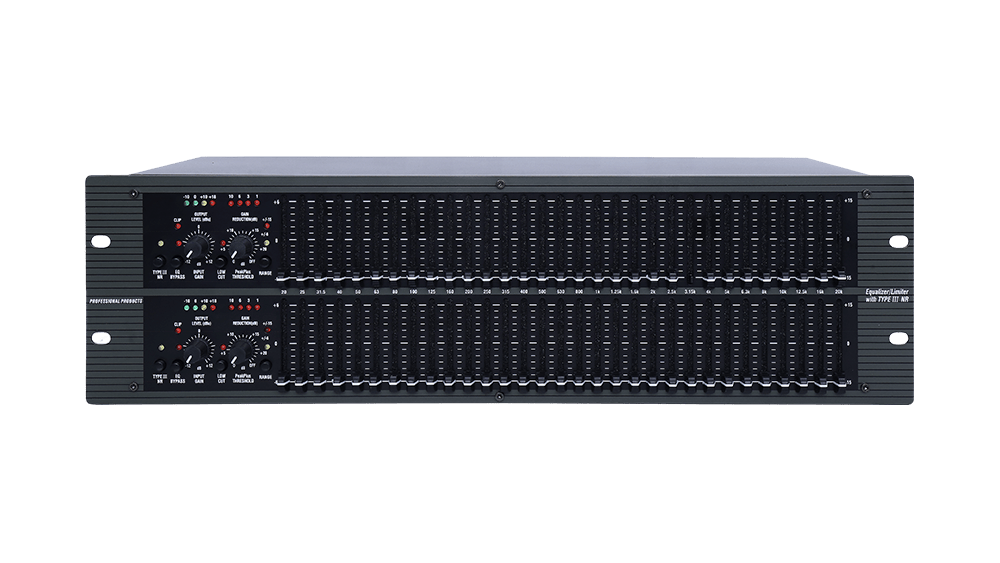 DBX 2231 graphic equalizer front panel with 31-band sliders