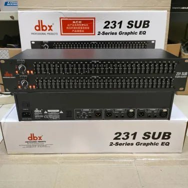 bx 231 graphic equalizer Kenya – 231 SUB unit stacked on original 2-Series Graphic EQ retail box