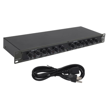 dbx 234XL crossover rack unit displaying phase reverse switches and 24dB Linkwitz-Riley filter section