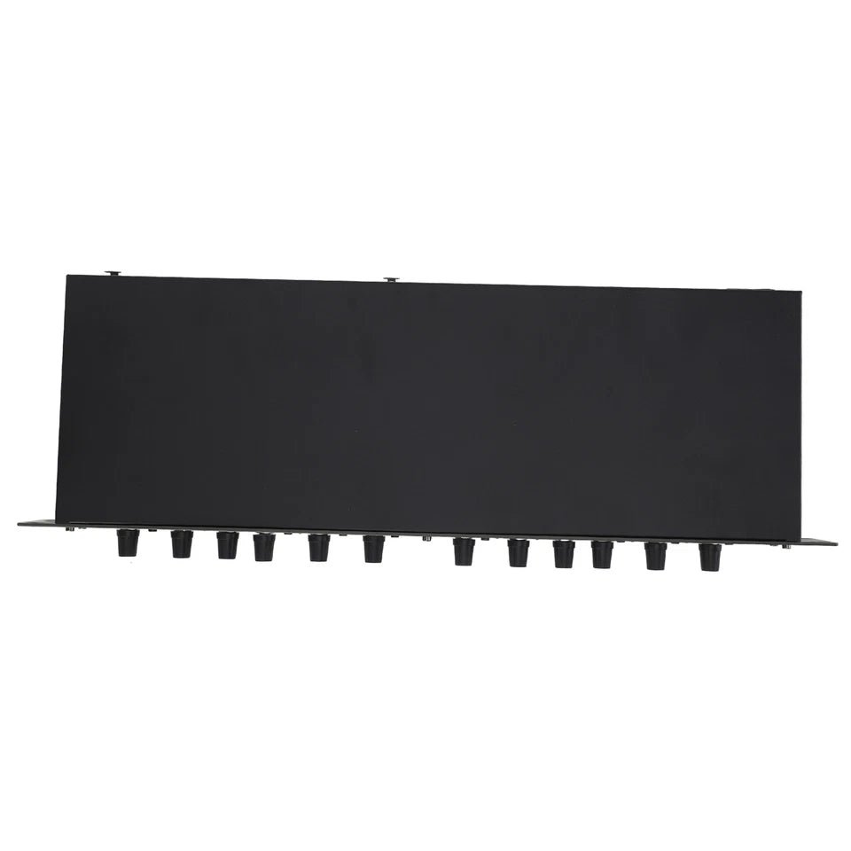 dbx 234XL crossover front panel showing mode switches, filter controls, and output level knobs
