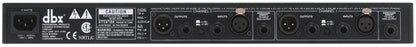 DBX 266XL compressor rear panel with balanced XLR and TRS inputs and outputs for professional signal chain connectivity