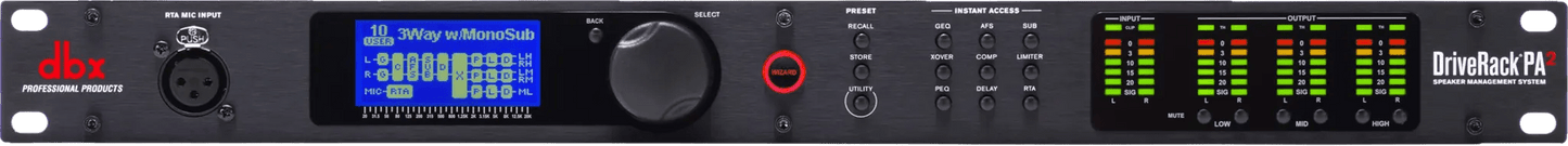 dbx DriveRack PA2 Loudspeaker Management System with AutoEQ, AFS, and Mobile Control - ZAMAR AUDIO SOLUTIONS