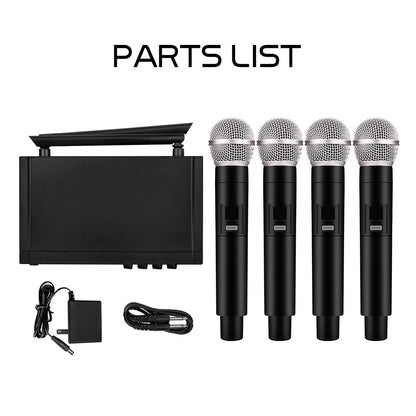 Debra Audio Wireless Microphone 4-Channels System – HD Sound Handheld Mic, 80m Range for Karaoke, Church, Speech, Outdoor Party - ZAMAR AUDIO SOLUTIONS