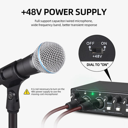 Debra MD22 Audio Interface Sound Card – 24-bit/192kHz AD Converter, Electric Guitar Live Recording - ZAMAR AUDIO SOLUTIONS