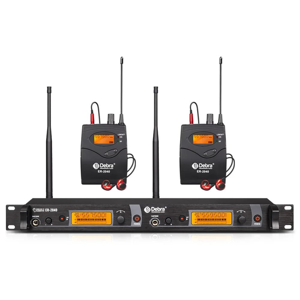 Debra UHF IEM In - Ear Wireless Monitor System ER - 2040 – 180m Receiving Distance for Stage Performance, Outdoor Singing - ZAMAR AUDIO SOLUTIONS