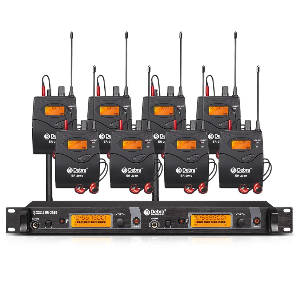 Debra UHF IEM In - Ear Wireless Monitor System ER - 2040 – 180m Receiving Distance for Stage Performance, Outdoor Singing - ZAMAR AUDIO SOLUTIONS