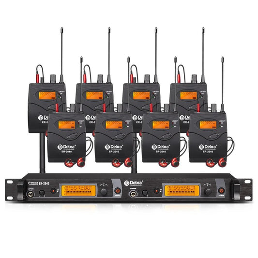 Debra UHF IEM In-Ear Wireless Monitor System ER-2040 – 180m Receiving Distance for Stage Performance, Outdoor Singing - ZAMAR AUDIO SOLUTIONS