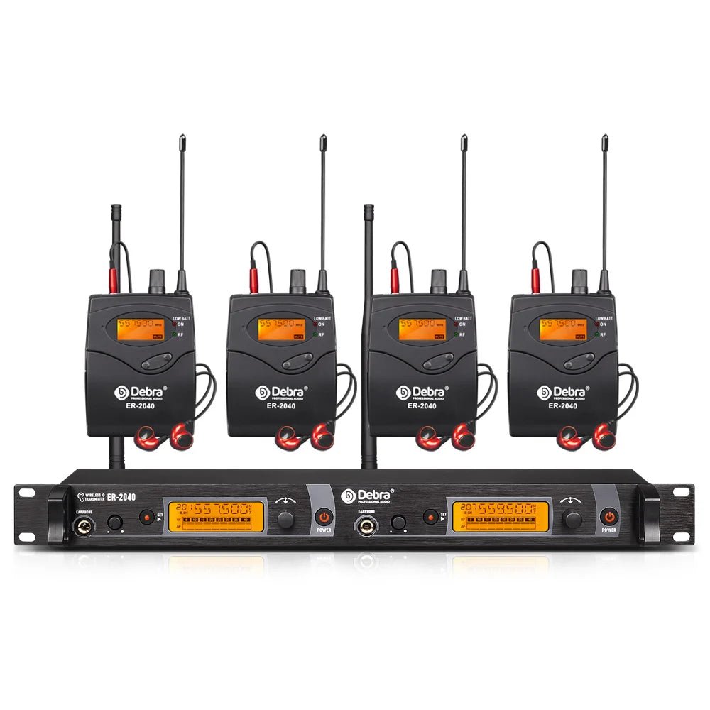 Debra UHF IEM In - Ear Wireless Monitor System ER - 2040 – 180m Receiving Distance for Stage Performance, Outdoor Singing - ZAMAR AUDIO SOLUTIONS
