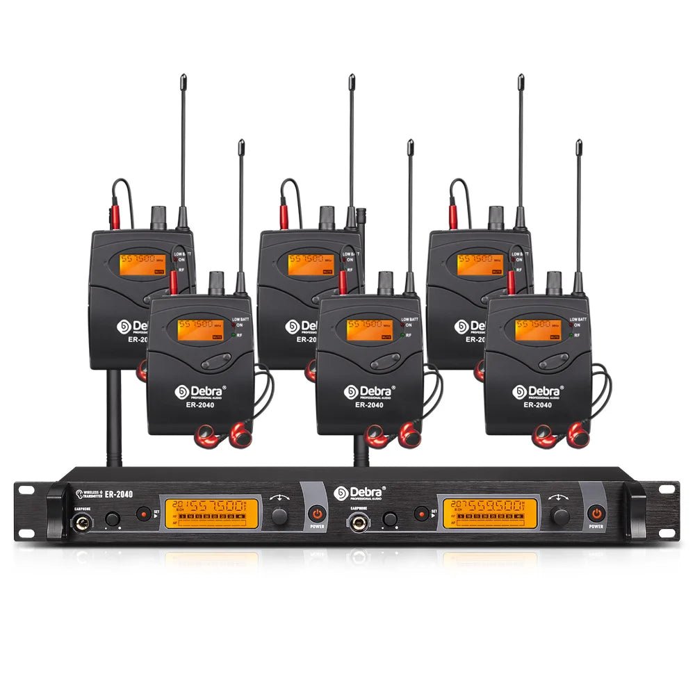 Debra UHF IEM In - Ear Wireless Monitor System ER - 2040 – 180m Receiving Distance for Stage Performance, Outdoor Singing - ZAMAR AUDIO SOLUTIONS