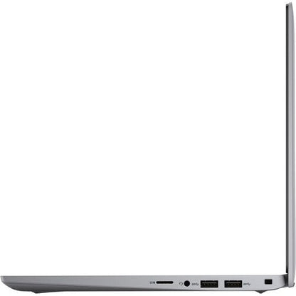Dell Latitude 3320 Kenya – right-side close-up, SD card slot, 3.5mm jack, two USB-A ports, Kensington lock slot
