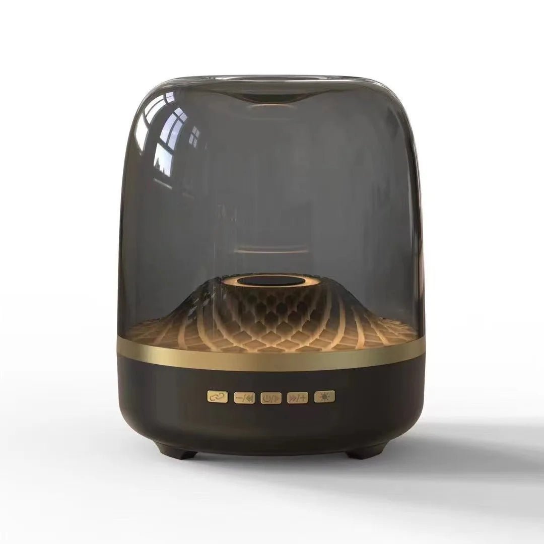 Glass Bluetooth Speaker Kenya Glass5+ portable Bluetooth speaker with crystal glass enclosure and 2000mAh battery