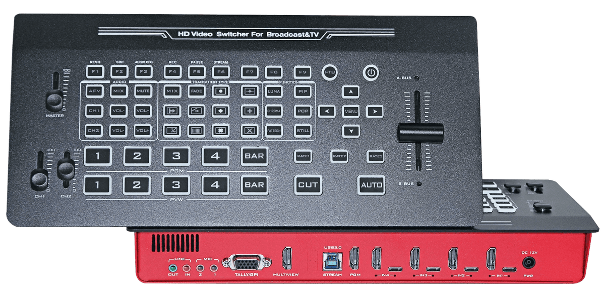 DeviceWell HDS7308 Video Switcher – 8-Channel Real-time Input of Video, Audio, Photo, PPT, USB3.0 UVC Output - ZAMAR AUDIO SOLUTIONS