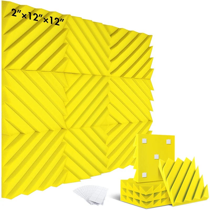 Door Insulation 12 Pack – Soundproofing Noise Cancelling Foam Wall Panels, Studio Acoustic Absorbing Material, Home Decoration - ZAMAR AUDIO SOLUTIONS