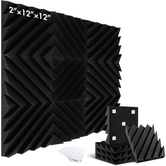Door Insulation 12 Pack – Soundproofing Noise Cancelling Foam Wall Panels, Studio Acoustic Absorbing Material, Home Decoration - ZAMAR AUDIO SOLUTIONS