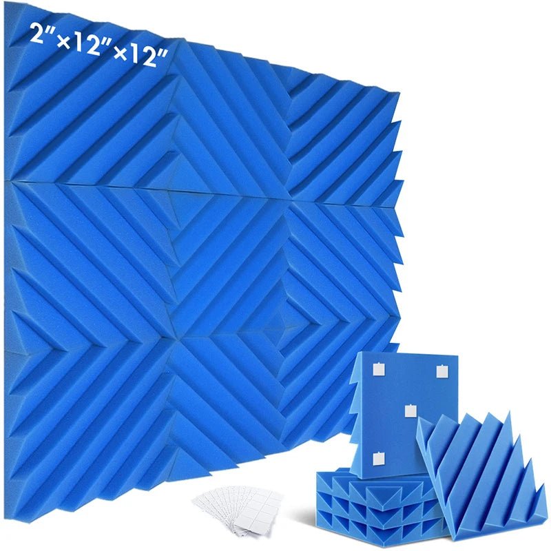 Door Insulation 12 Pack – Soundproofing Noise Cancelling Foam Wall Panels, Studio Acoustic Absorbing Material, Home Decoration - ZAMAR AUDIO SOLUTIONS