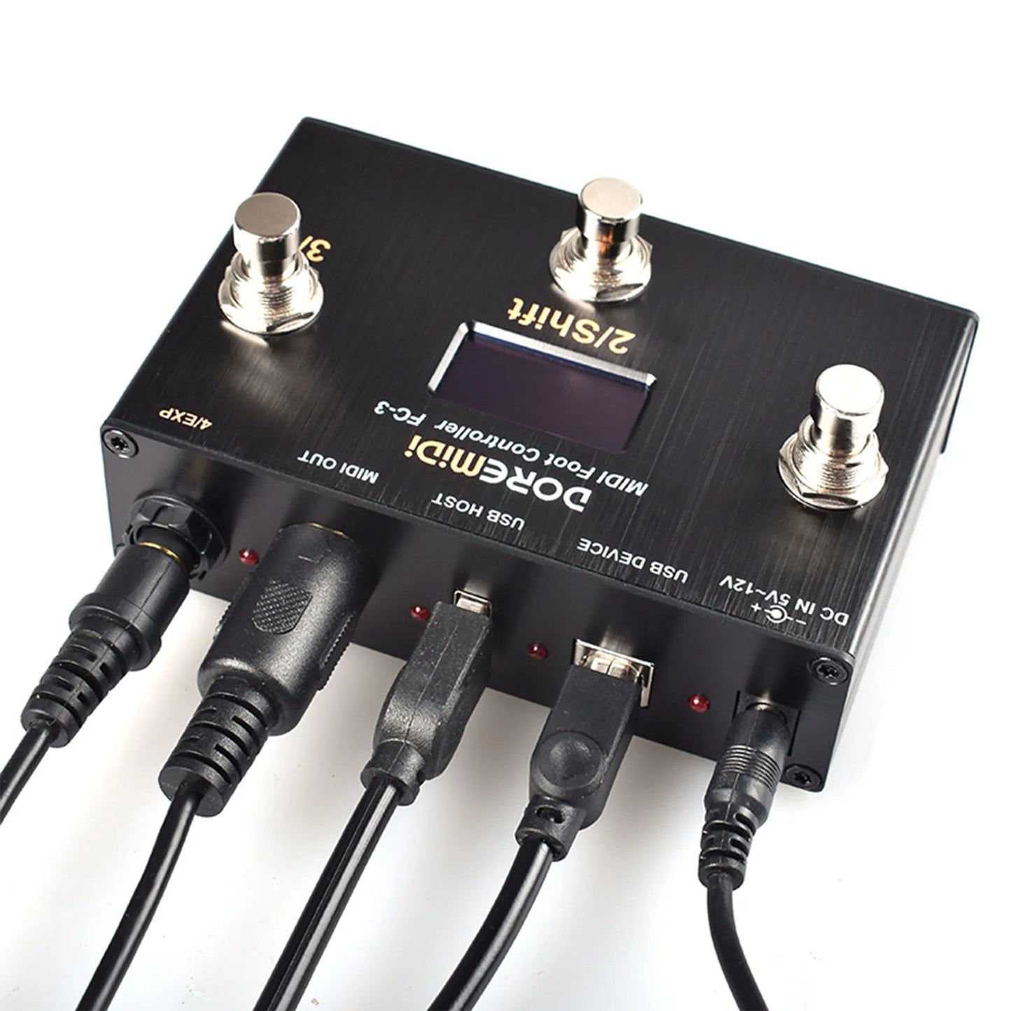 Doremidi FC-3 MIDI Foot Controller – USB Instruments & MIDI DIN Devices, 3 Programmable Switch Pedals, Multiple MIDI Output Interfaces - ZAMAR AUDIO SOLUTIONS