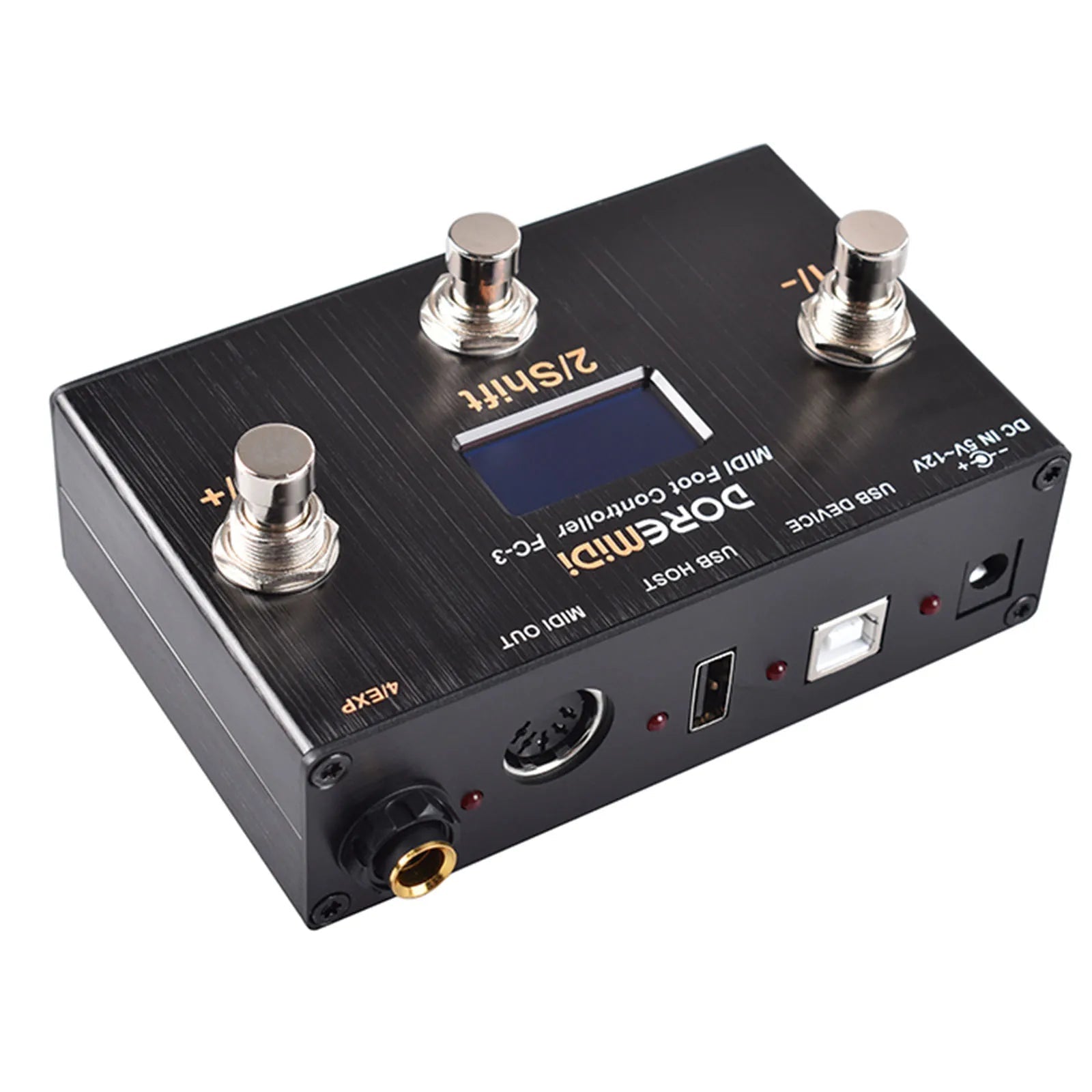 Doremidi FC-3 MIDI Foot Controller – USB Instruments & MIDI DIN Devices, 3 Programmable Switch Pedals, Multiple MIDI Output Interfaces - ZAMAR AUDIO SOLUTIONS