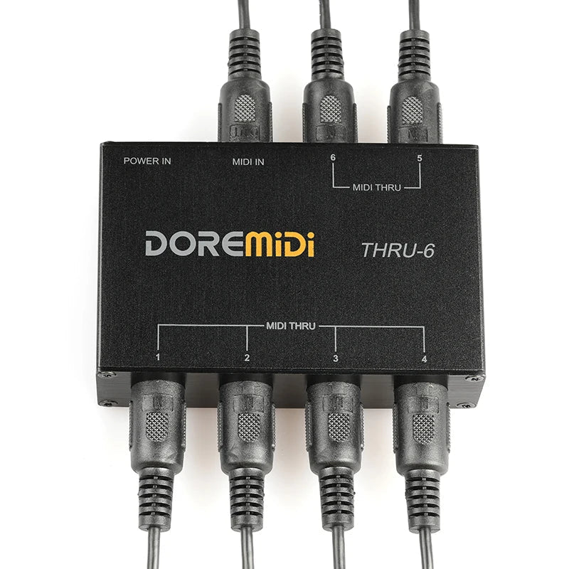 DOREMIDI MIDI THRU-6 Box – 1 Input, 6 Output Standard MIDI Five-Pin Interface - ZAMAR AUDIO SOLUTIONS
