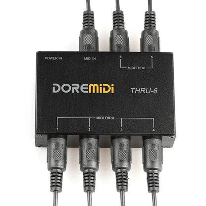 DOREMIDI MIDI THRU-6 Box – 1 Input, 6 Output Standard MIDI Five-Pin Interface - ZAMAR AUDIO SOLUTIONS