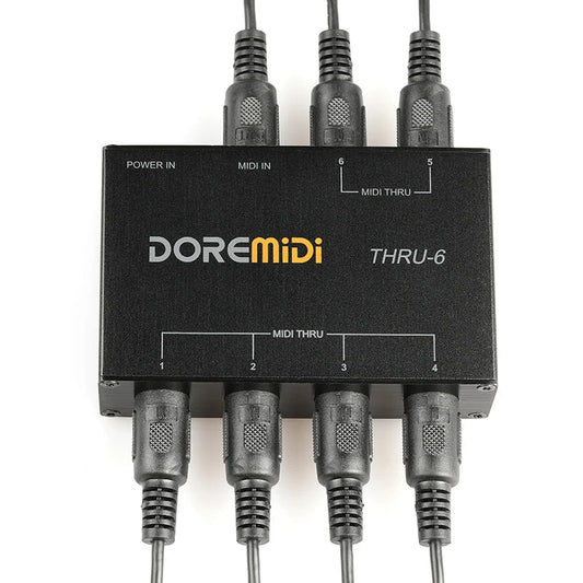 DOREMIDI MIDI THRU-6 Box – 1 Input, 6 Output Standard MIDI Five-Pin Interface - ZAMAR AUDIO SOLUTIONS