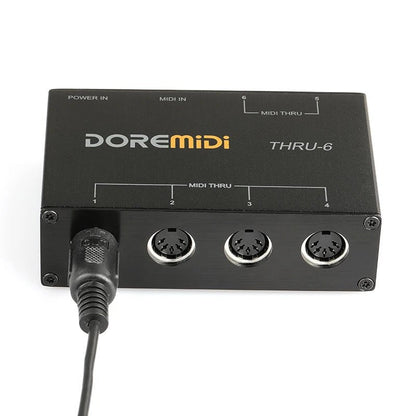 DOREMIDI MIDI THRU-6 Box – 1 Input, 6 Output Standard MIDI Five-Pin Interface - ZAMAR AUDIO SOLUTIONS